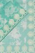 Organza Floral Printed Sea Green Saree