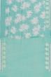 Organza Floral Printed Sea Green Saree