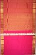 Kanchipuram Silk Checks And Butta Pink Saree