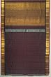 Kanchipuram Silk Horizontal Lines Grey Saree