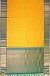 Kanchipuram Silk Vertical Lines Yellow Saree