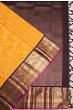 Kanchipuram Silk Jaal Yellow Saree