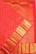 Kanchipuram Silk Brocade Redish Pink Saree