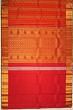 Kanchipuram Silk Jacquard And Brocade Red Saree