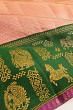 Kanchipuram Silk Brocade Peach Saree