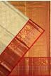 Kanchipuram Silk Jaal And Butta Gold Saree