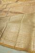 Kanchipuram Silk Checks And Butta Brown Saree