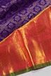 Kanchipuram Silk Floral Jaal Butta Violet Saree