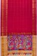 Georgette Crepe Checks Pink Saree With Kalamkari Pallu