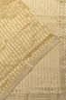 Organza Vertical Lines Cream Saree With Embroidery Border