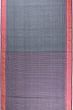 Ponduru Handspun Cotton Horizontal Lines Grey Saree