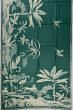 Tussar Printed And Outlined Embroidery Dark Green Saree