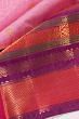 Kanchipuram Silk Checks And Butta Pink Saree