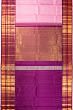 Kanchipuram Silk Checks And Butta Pink Saree