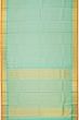 Kanchipuram Silk Horizontal Lines Sea Green Saree