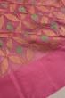 Pure Chanderi Silk Brocade Baby Pink Saree