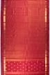 Classic Kanchipuram Silk Vertical Lines And Butta Maroon Saree