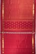 Classic Kanchipuram Silk Vertical Lines And Butta Maroon Saree