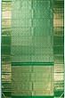 Kanchipuram Silk Criss Cross Checks And Butta Green Saree