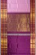 Kanchipuram Silk Checks And Butta Pink Saree