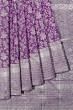 Kanchipuram Silk Brocade Purple Antique Zari Saree