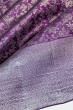 Kanchipuram Silk Brocade Purple Antique Zari Saree