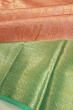 Kanchipuram Silk Brocade Pastel Orange Saree