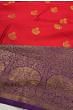 Kanchipuram Silk Twill Butta Red Saree