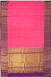 Kanchipuram Silk Twill Plain Pink Saree