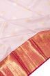 Kanchipuram Silk Oosi Lines And Butta Peach Saree