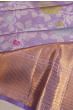 Kanchipuram Silk Brocade Lavender Saree