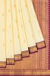 Classic Kanchipuram Silk Butta Cream Saree