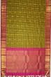 Kanchipuram Silk Checks And Butta Yellow Saree