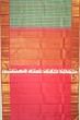 Kanchipuram Silk Checks And Butta Sea Green Saree