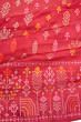 Banarasi Silk Jamdani Butta Red And Pink Saree