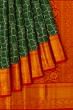 Taranga Kanchi Silk Geometrical Brocade Bottle Green Saree