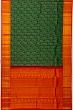 Taranga Kanchi Silk Geometrical Brocade Bottle Green Saree