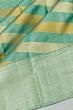 Taranga Kanchi Silk Tissue Geometrical Lines Sea Green Saree