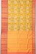 Taranga Kanchi Silk Tissue Brocade Yellow Saree