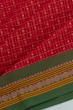 Chettinad Cotton Checks And Butta Redish Pink Saree