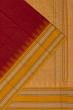 Chettinad Cotton Plain Maroon Saree