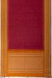 Chettinad Cotton Plain Maroon Saree