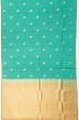 Classic Kanchipuram Silk Horizontal Lines And Butta Blue Saree