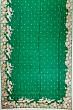 Tussar Embroidery Butta Bottle Green Saree