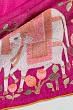 Tussar Embroidery Butta Rani Pink Saree