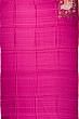 Tussar Embroidery Butta Rani Pink Saree