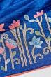 Tussar Embroidery Butta Royal Blue Saree