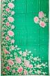 Tussar Embroidery Butta Dark Green Saree