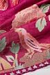 Tussar Embroidery Butta Dark Pink Saree