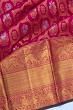 Kanchipuram Silk Jaal And Butta Pink Saree